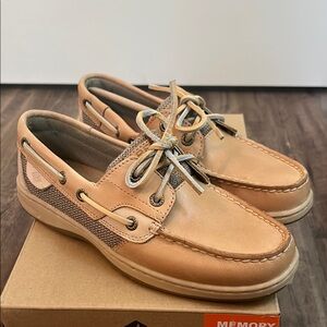 Sperry Tan Leather Boat Shoes